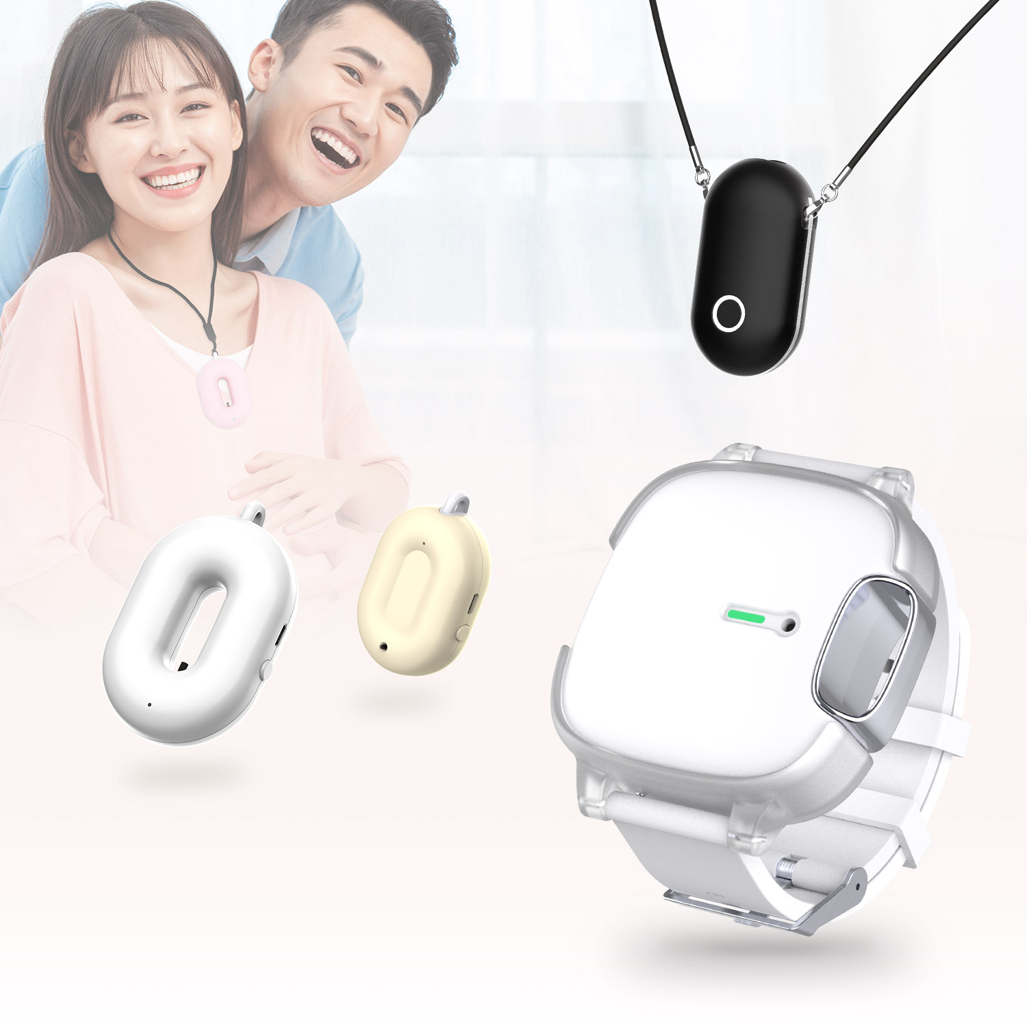 Wearable Air Purifier Necklace, Wristband