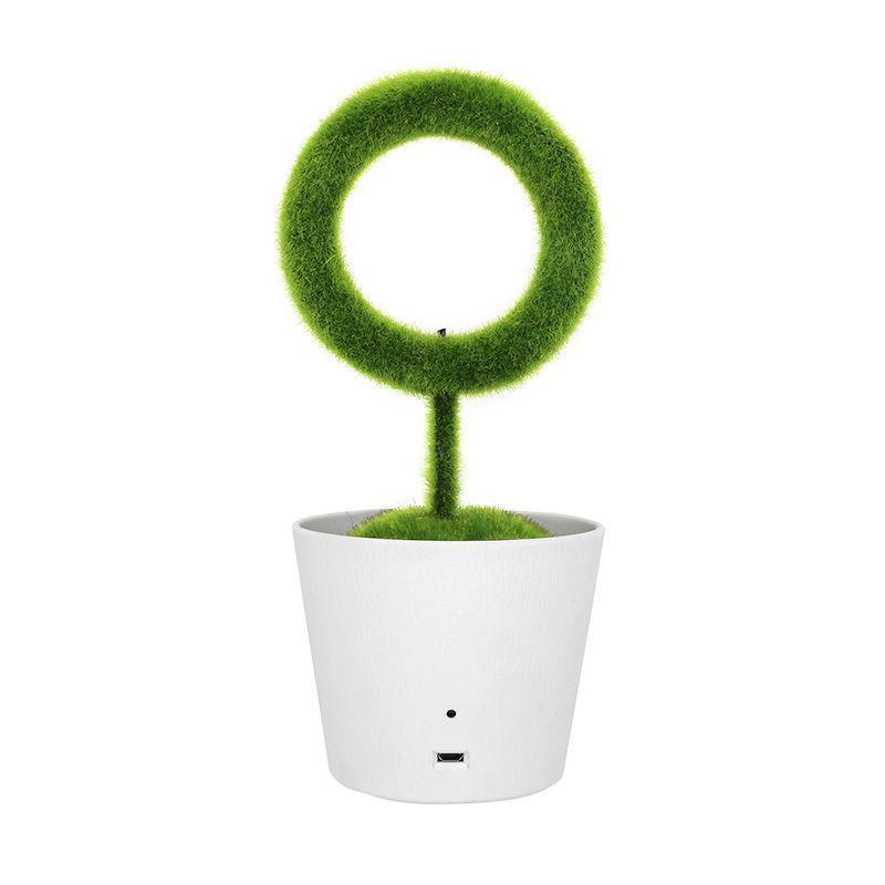 IONKINI Desktop Green Plant Air Purifier JO-732 with 8 Million Negative Ion Concentration for Home Room Office Indoor Air Purification